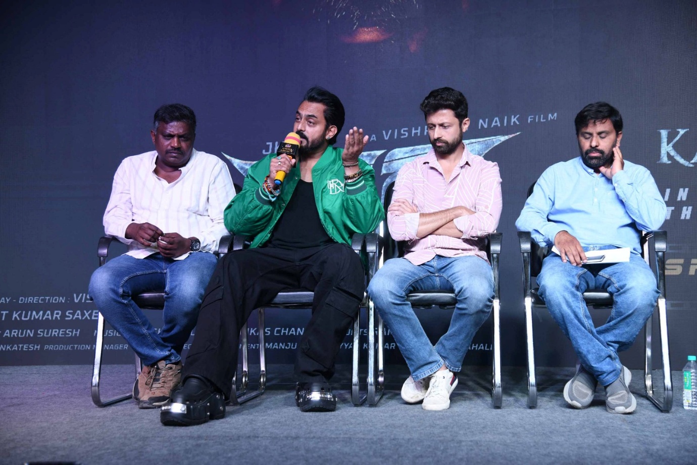 Poster or still from the Kannada movie 'Kaada' featuring lead actor Jayaram Karthik (JK)