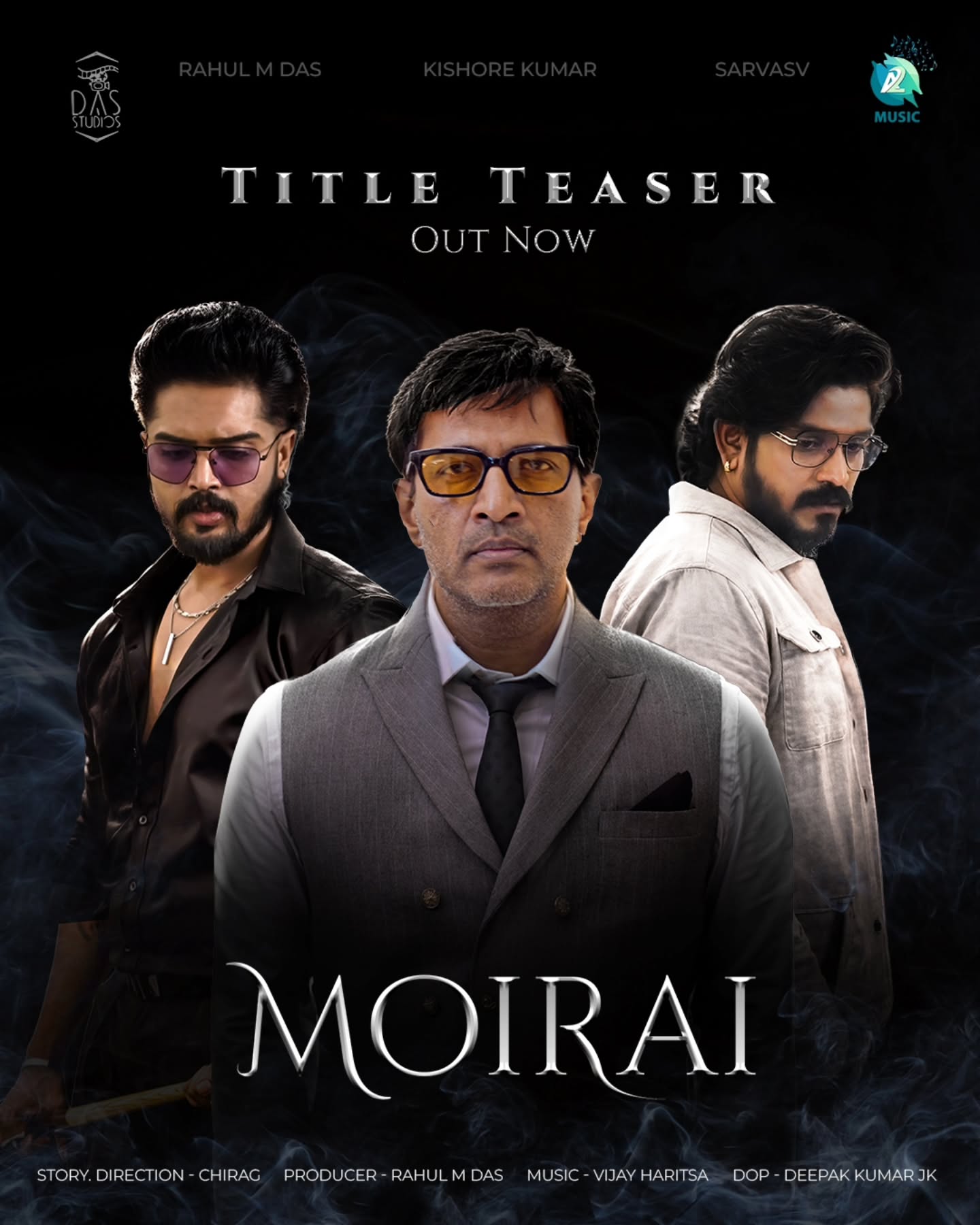 Moirai Kannada movie title teaser poster with cast and crew details